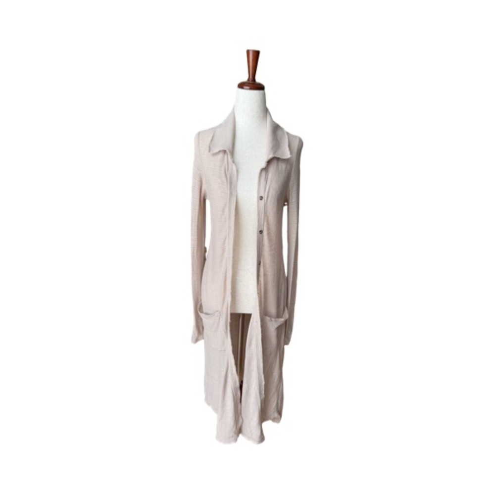 Free People Cotton/Linen Blend Maxi Light Weight Cardigan Size Medium